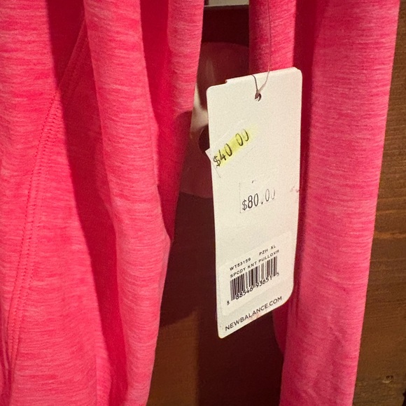 New Balance Women's Bright Pink PullOver - Picture 3 of 6